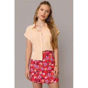 NWT Francesca’s Collections: floral mini skirt, size small
